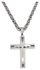 Generic Trendy Unisex Cross Pendant Titanium Steel Necklace (Silver)