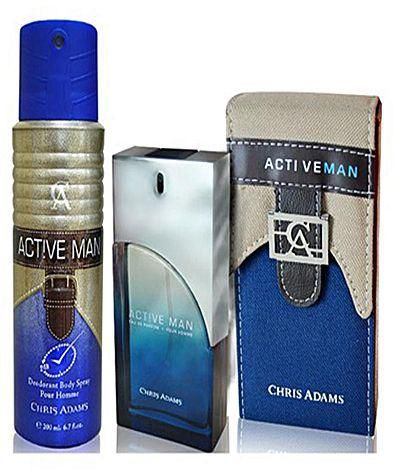 Chris Adams Active Men Body Spray 200ML+ Perfume 100ML