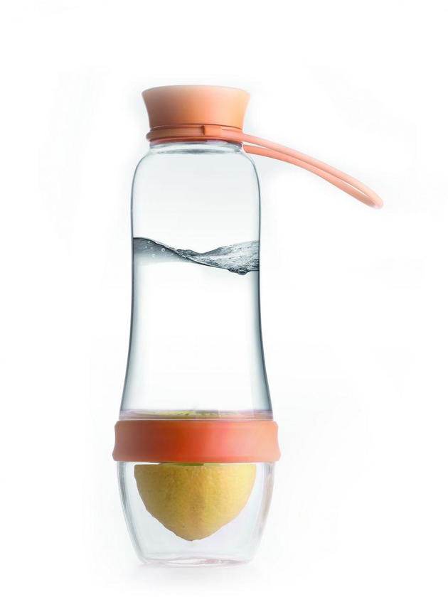عبوة زجاجية لحفظ الماء والمشروبات، 570 مل، برتقالي