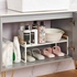 Spice Rack And Cabinet Rack, Metal Cabinet Storage Rack With Wooden Handles. White.