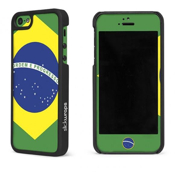 Slickwraps Case Flag Brazil for iPhone 5/5s