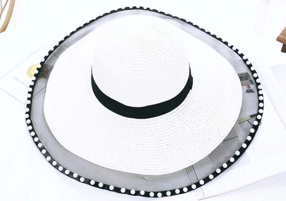 Fashion And Style Fashion Ladies Beach Hats-White