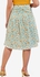 Plus Size Floral Print Ruched High Low Skirt - 5x