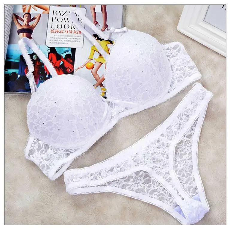 Lace Drill Bra Set Women Plus Size Push Up Underwear Set Bra And Thong Set  34 36 38 40 ABC Cup For F black 34b price from kilimall in Kenya - Yaoota!
