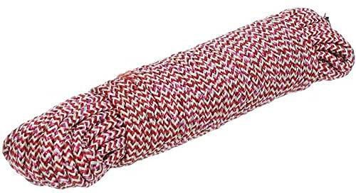 حبل ملابس من الكتان، احمر - 20 متر_ مع ضمان لمدة عامين للرضا والجودة