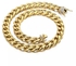 Stainless Steel Cuban Link Zircon Stoned 18k Chain 316L Gold