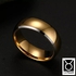 General Wide Gold Comfort Fit W/2 Edge Tungsten Carbide Ring