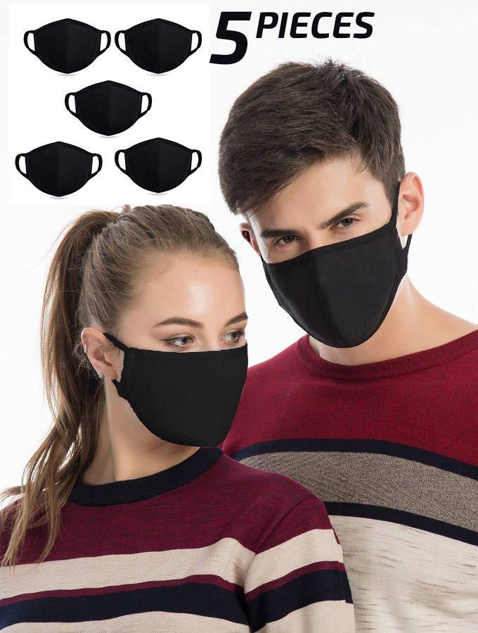 Izo Tshirt Anti-dust Mask - Black - 5 Pcs