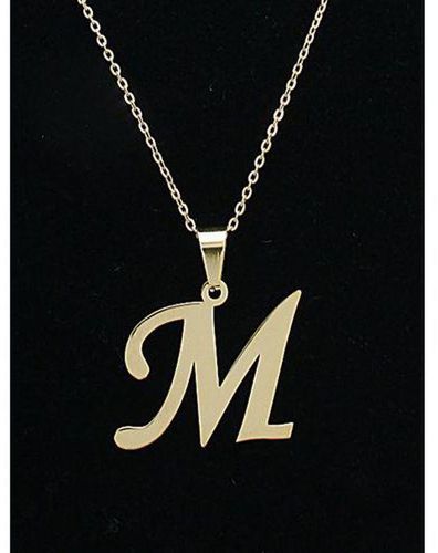 Letter M Pendant, Earrings And Necklace