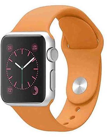 Silicone Sport Replacement Band For Apple iWatch Series 6/SE/5/4/3/2/1 40-38mm Hermes Orange