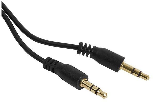 2B (CV065) - Cable AUX To AUX - Gold Plated Connector - 1M -Black