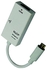 Golden Micro USB Male To HDMI Female Adapter - White