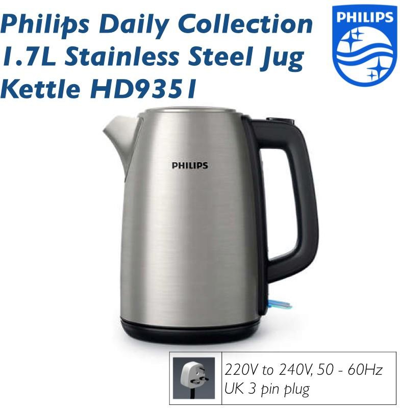 Philips Daily Collection 1.7L Kettle HD9351 (Silver)