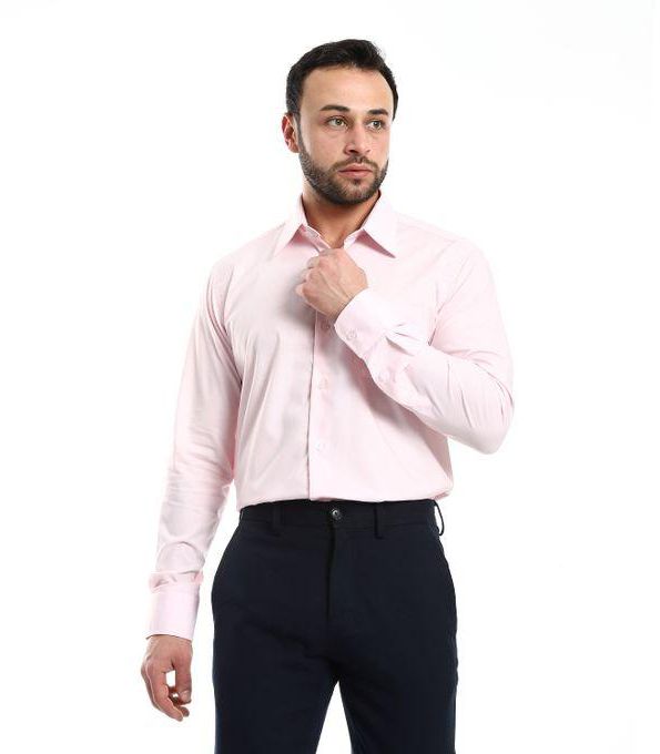Andora Classic Regular Fit Plain Rose Shirt