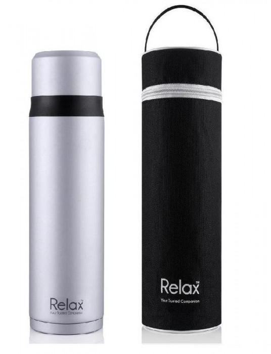 (D2975) Relax, 18.8 Stainless Steel Thermal Flask 0.75L (Silver)