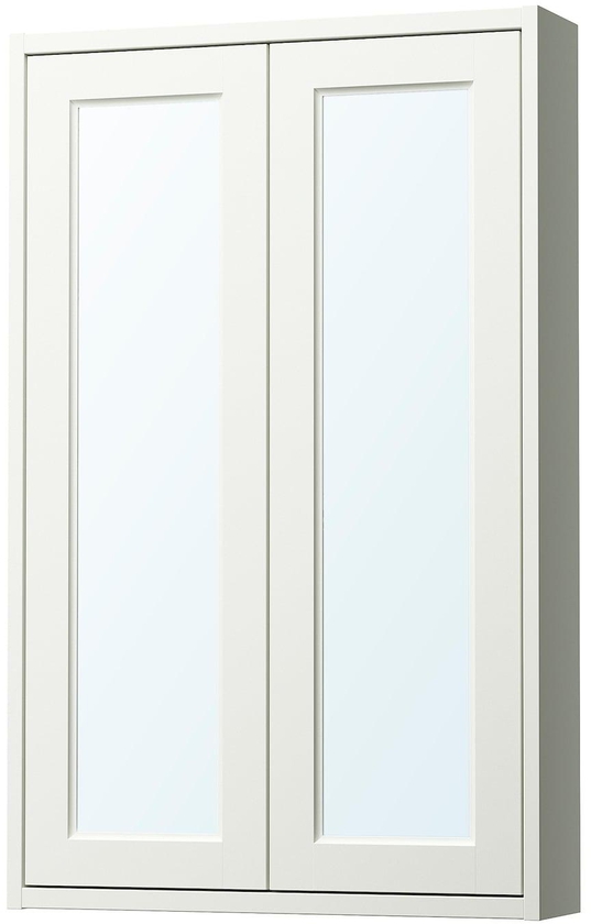 TÄNNFORSEN Mirror cabinet with doors - white 60x15x95 cm