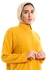 Kady High Low Plain Buttoned Rayon Shirt - Mustard