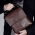 Fashion 2pcs Men's Shoulder Bag+Wallet,Leather Business Briefcase,Travel Bag-Brown