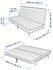 NYHAMN كنبة-سرير 3 مقاعد, مع مرتبة أسفنجية/Skartofta أحمر/بني - IKEA