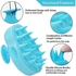 Hair Shampoo Brush Scalp Care Hair Washing Brush with Soft Silicone Wet & Dry Manual Head Scalp Massage Comb 9.5x8cm Blue