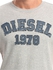 Diesel Grey Polyester Round Neck T-Shirt For Men