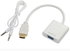 HDMI To VGA Converter Cable With Audio Port Power - White