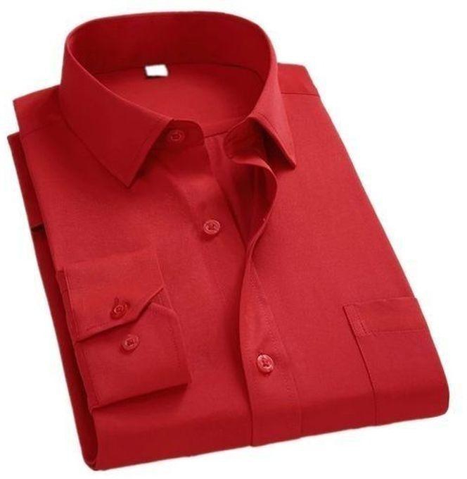 Quality Formal Men's Shirt - Red