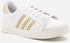 Walkies Side Striped Sneakers - White & Gold