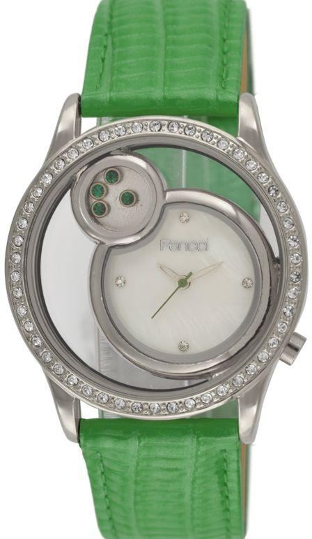 Fencci Watch for Women , Analog , Leather Band , Green , 13F027F110829G