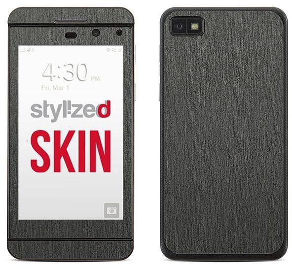 Stylizedd Premium Vinyl Skin Decal Body Wrap For Blackberry Z10 - Brushed Steel
