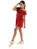 Kady Slip On Elastic Waist Heather Red Jumpsuit