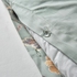 NÄSSELKLOCKA غطاء لحاف و ٢ غطاء مخدة - أخضر رمادي فاتح/عدة ألوان ‎240x220/50x80 سم‏