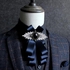 Men's Suit Bow Tie Collar Flower Dress Shirt Groom Groomsman Host Wedding Party Ceremony Multi-Layer