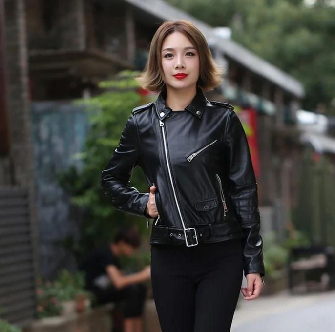 Fashion Leather Biker Jacket Ladies