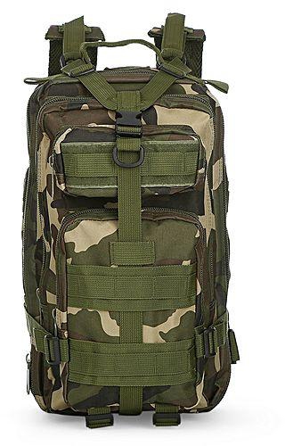Generic 3P Military 30L Backpack Sports Bag For Camping Traveling Hiking Trekking - Jungle Camouflage