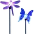 2 Piece Solar Garden Stake Light,Color Changing LED Garden Lights,LED Solar Powered Light for Path, Yard, Lawn, Patio（Butterfly And Dragonfly）