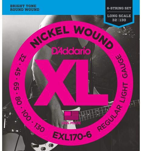 D'Addario D'Addario EXL170-6 6-String Nickel Wound Bass Guitar Strings