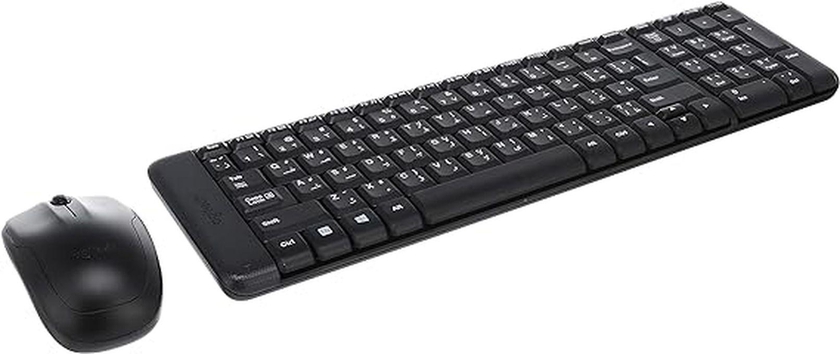 Logitech مجموعة لوحة المفاتيح والماوس اللاسلكية MK220