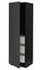 METOD / MAXIMERA خزانة عالية بأدراج, أسود/Nickebo فحمي مطفي, ‎60x60x200 سم‏ - IKEA
