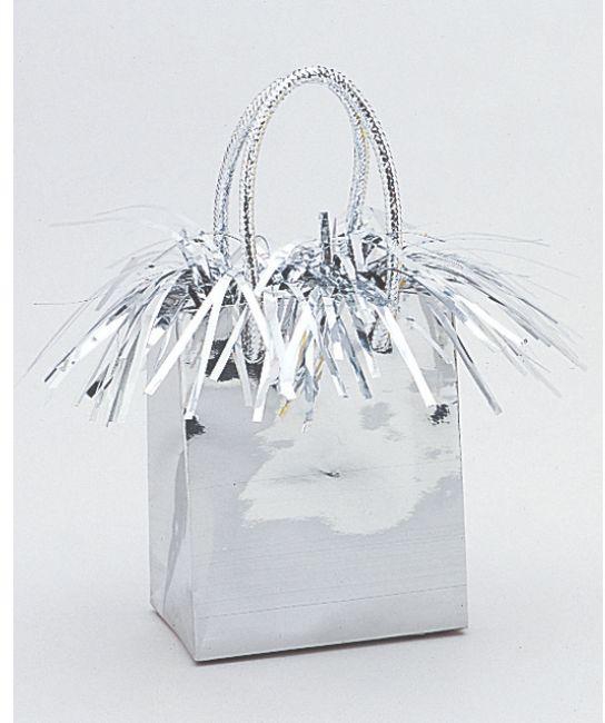 Unique - Silver Mini Gift Bag Balloon Weight- Babystore.ae