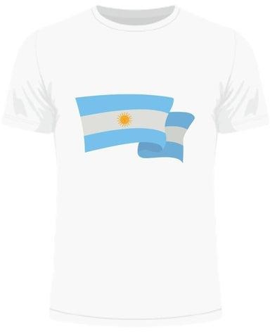 Argentina Patriotic Independent Day Casual Crew Neck Slim-Fit Premium T-Shirt White
