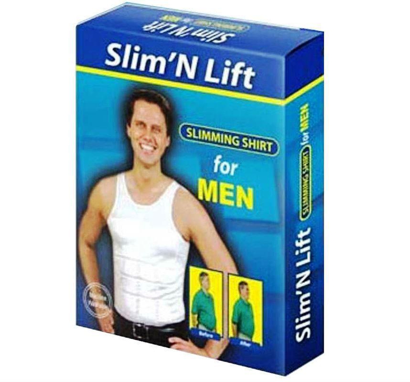 Slim 'N Lift Slimming Shirt for Men Large Size - Black