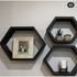 Hexagon-Shape Decorative Floating Wall Shelves