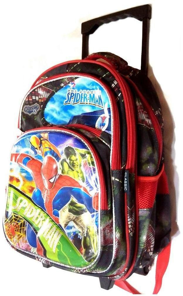 Boys Kids Trolley School Bags Spider Man