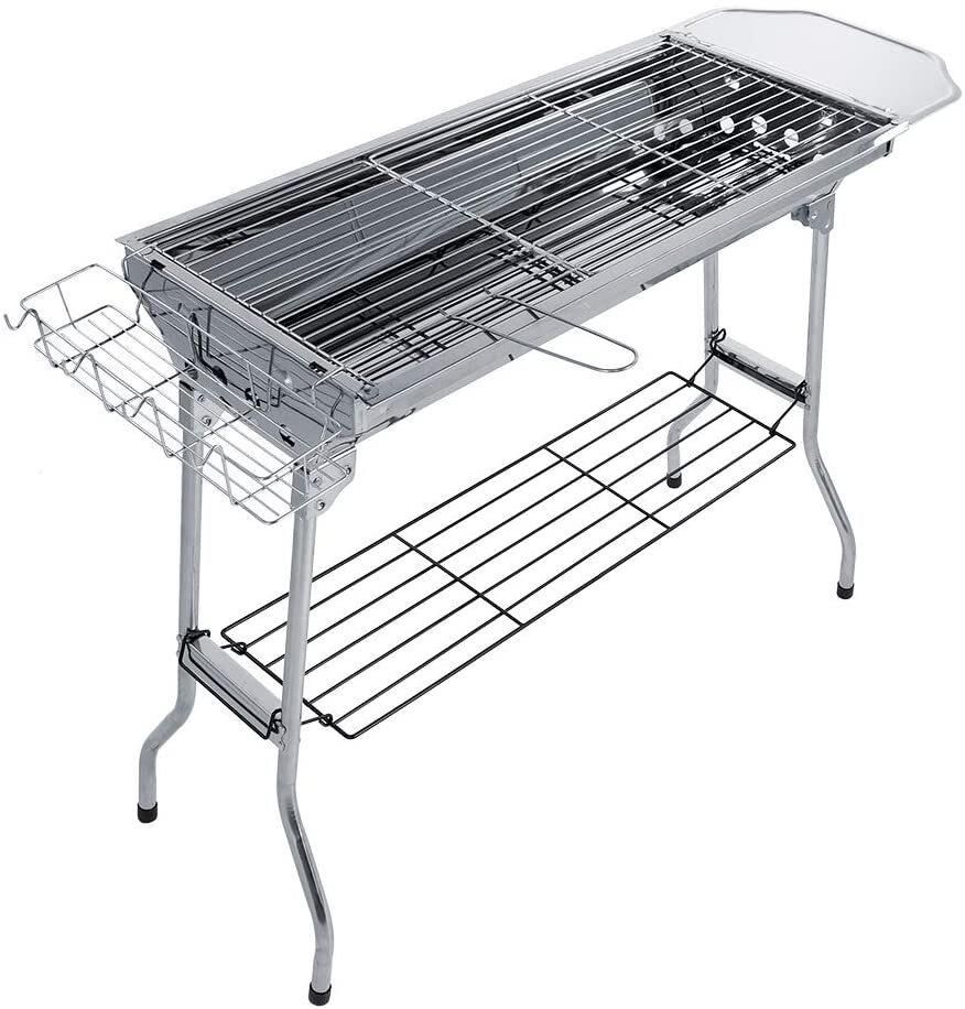 Barbecue Grill, Outdoor Charcoal BBQ Grill, Portable for Courtyard BBQ Picnic BBQ