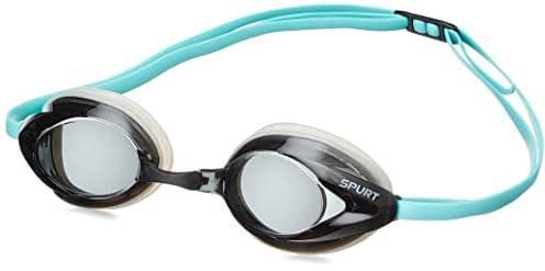 SPURT Swimming Goggles with Black Lenses N2BAFJ-3.5 Black and Turquoise