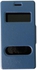 حافظة جلد مع نافذة عرض وحامل  لاجهزة هواوي P7 ‫(ازرق)
