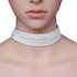 Maestro Makeover Layered Leather Choker Necklace - White