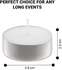 زوفو شموع تي لايتس تحترق لمدة 4 ساعات (عبوة من 100 قطعة) - مصابيح بيضاء - غير معطرة 1.5 × 0.9 انش - 4 ساعات -