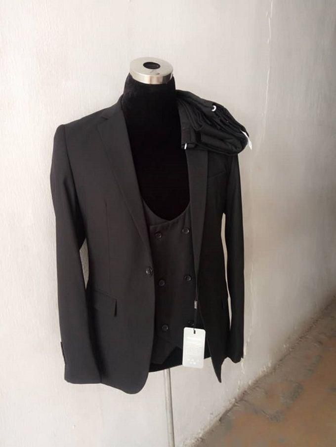 Elegant Men's Slim Fit Suit - Black